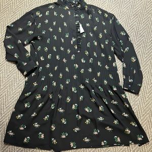 Nwt Tory Burch dress, size 10, black with flowers